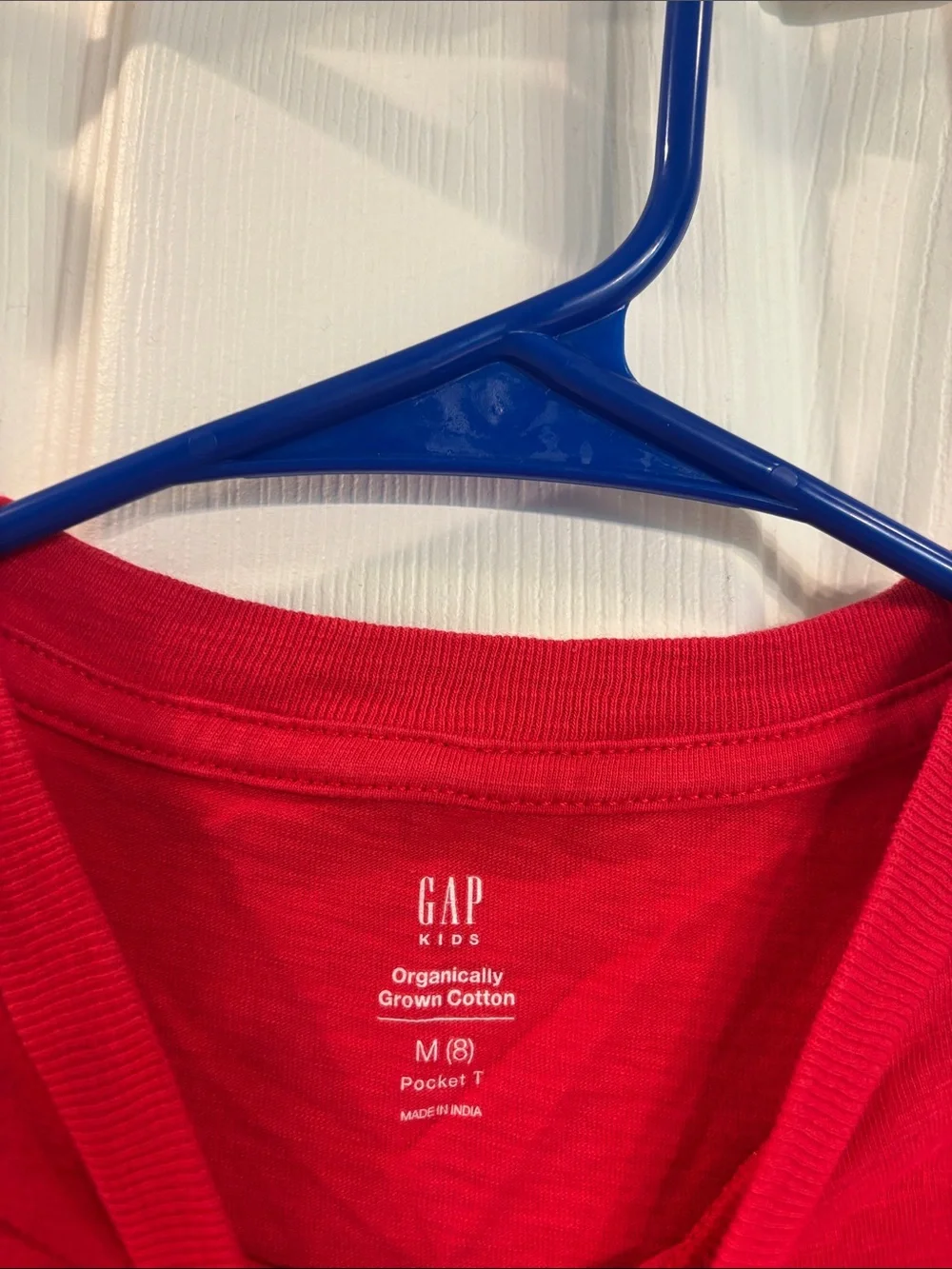 GAP Red Short Sleeve Pocket Tee